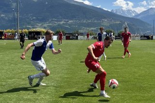 Benjamin Kololli en action lors de la 2ème mi-temps du match amical contre GC